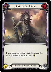 Shrill of Skullform (Blue) (1HV022) [Historic Pack 1 Blitz Deck: Viserai]