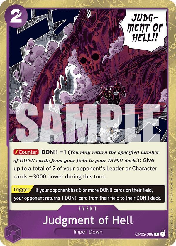 Judgment of Hell (Jolly Roger Foil) (OP02-089) [Premium Booster -The Best-]