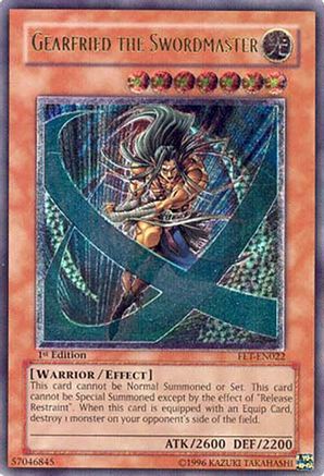 Gearfried the Swordmaster (UTR) (FET-EN022) - Flaming Eternity 1st Edition