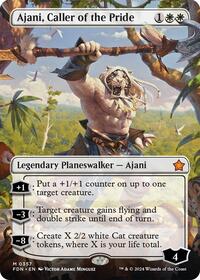 Ajani, Caller of the Pride (Borderless) (357) [Foundations]