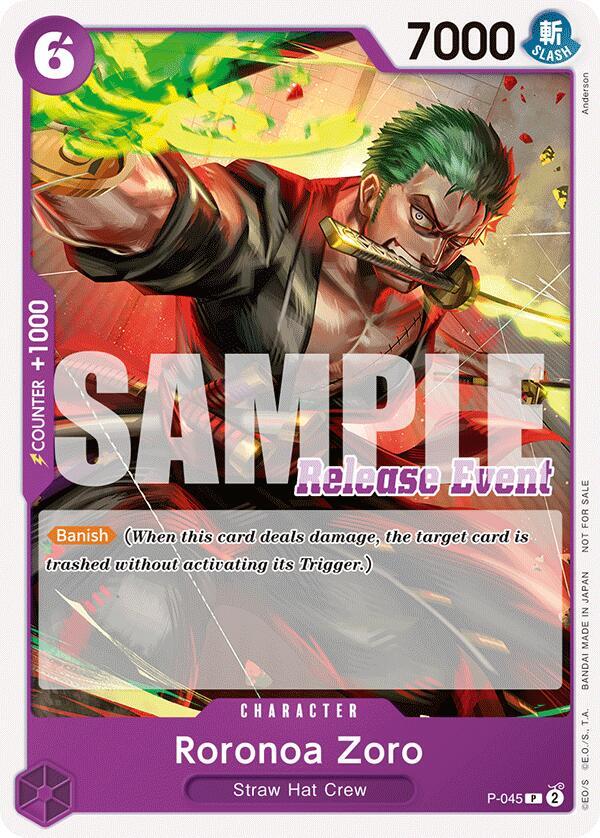 Roronoa Zoro (ST15 - ST20 Release Event Pack) (P-045) [One Piece Promotion Cards]