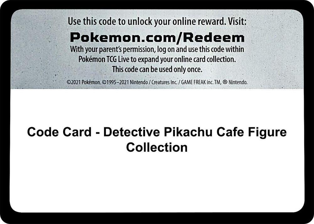 Code Card - Detective Pikachu Cafe Figure Collection [Detective Pikachu]