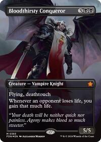 Bloodthirsty Conqueror (Borderless) (Mana Foil) (383) [Foundations]
