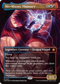 Niv-Mizzet, Visionary (Borderless) (Mana Foil) (411) [Foundations]