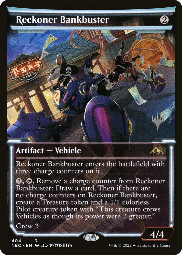 Reckoner Bankbuster (Showcase) (PPBRO-404P) - Kamigawa: Neon Dynasty Promos: (Showcase) Foil