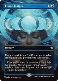 Lunar Insight (Borderless) (Mana Foil) (378) [Foundations]