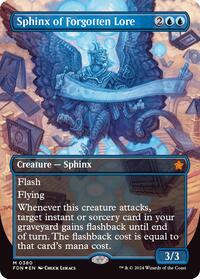 Sphinx of Forgotten Lore (Borderless) (Mana Foil) (380) [Foundations]