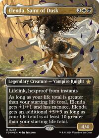 Elenda, Saint of Dusk (Borderless) (Mana Foil) (407) [Foundations]