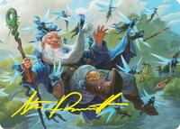 Mischievous Mystic Art Card (7/54) (Gold-Stamped Signature) (7) [Art Series: Foundations]