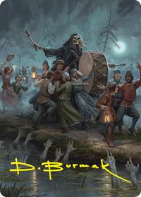 Blasphemous Edict Art Card (35/54) (Gold-Stamped Signature) (35) [Art Series: Foundations]