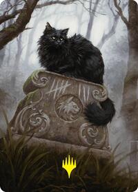 Nine-Lives Familiar 2 Art Card (36/54) (Gold-Stamped Planeswalker Symbol) (36) [Art Series: Foundations]
