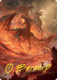 Rite of the Dragoncaller Art Card (38/54) (Gold-Stamped Signature) (38) [Art Series: Foundations]