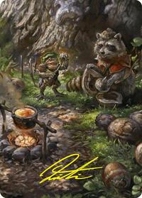 Sylvan Scavenging Art Card (46/54) (Gold-Stamped Signature) (46) [Art Series: Foundations]