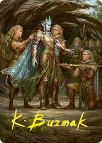 Lathril, Blade of the Elves Art Card (48/54) (Gold-Stamped Signature) (48) [Art Series: Foundations]