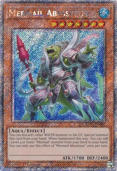 Mermail Abyssteus (Platinum Secret Rare) (RA03-EN007) [Quarter Century Bonanza]