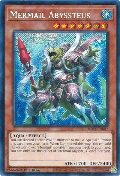 Mermail Abyssteus (Secret Rare) (RA03-EN007) [Quarter Century Bonanza]
