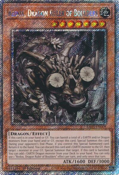 Redox, Dragon Ruler of Boulders (Platinum Secret Rare) (RA03-EN008) [Quarter Century Bonanza]