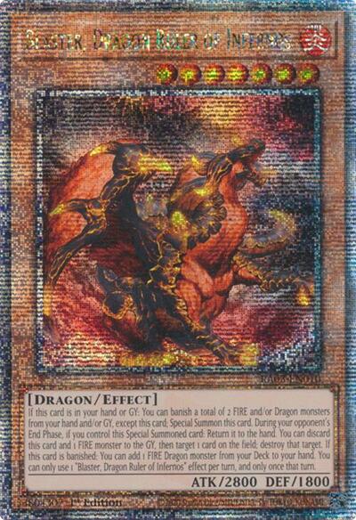 Blaster, Dragon Ruler of Infernos (Quarter Century Secret Rare) (RA03-EN010) [Quarter Century Bonanza]