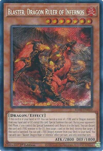 Blaster, Dragon Ruler of Infernos (Secret Rare) (RA03-EN010) [Quarter Century Bonanza]