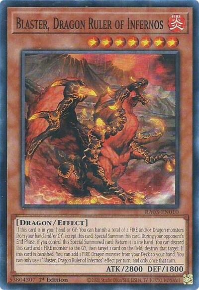 Blaster, Dragon Ruler of Infernos (RA03-EN010) [Quarter Century Bonanza]