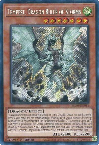 Tempest, Dragon Ruler of Storms (Secret Rare) (RA03-EN011) [Quarter Century Bonanza]
