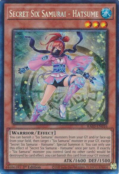 Secret Six Samurai - Hatsume (PCR) (RA03-EN016) [Quarter Century Bonanza]