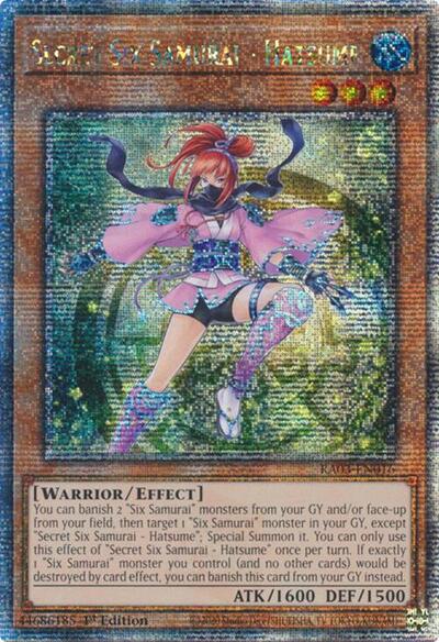 Secret Six Samurai - Hatsume (Quarter Century Secret Rare) (RA03-EN016) [Quarter Century Bonanza]