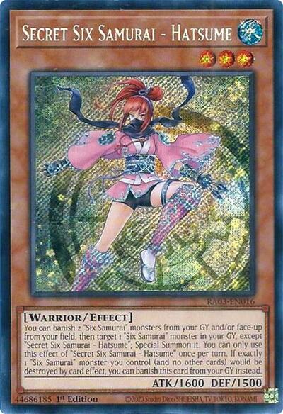 Secret Six Samurai - Hatsume (Secret Rare) (RA03-EN016) [Quarter Century Bonanza]