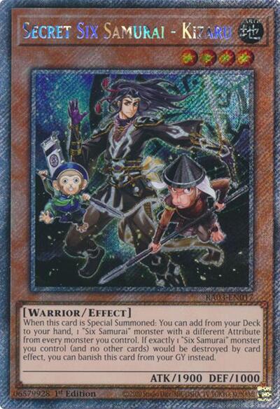 Secret Six Samurai - Kizaru (Platinum Secret Rare) (RA03-EN017) [Quarter Century Bonanza]