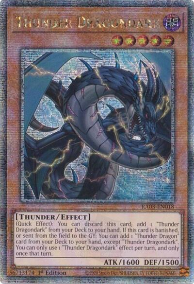 Thunder Dragondark (Quarter Century Secret Rare) (RA03-EN018) [Quarter Century Bonanza]