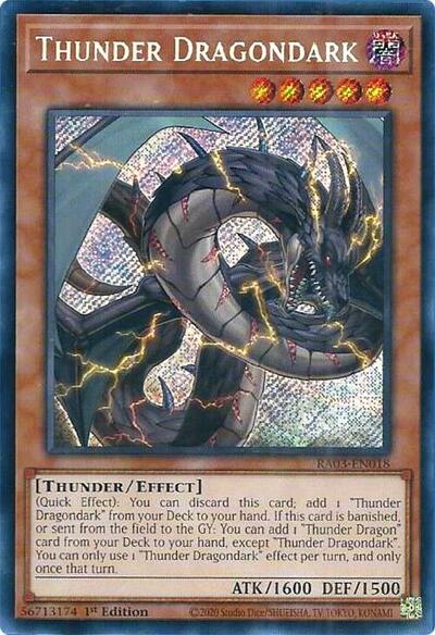 Thunder Dragondark (Secret Rare) (RA03-EN018) [Quarter Century Bonanza]