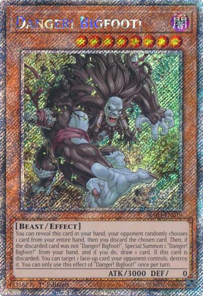 Danger! Bigfoot! (Platinum Secret Rare) (RA03-EN019) [Quarter Century Bonanza]
