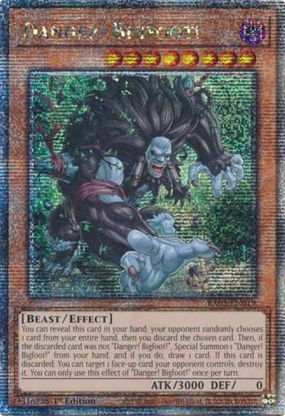 Danger! Bigfoot! (Quarter Century Secret Rare) (RA03-EN019) [Quarter Century Bonanza]