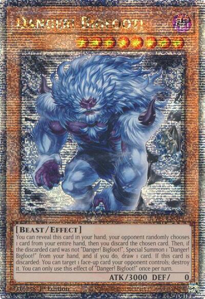 Danger! Bigfoot! (Alternate Art) (Quarter Century Secret Rare) (RA03-EN019) [Quarter Century Bonanza]
