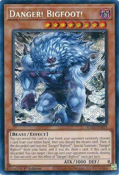 Danger! Bigfoot! (Alternate Art) (Secret Rare) (RA03-EN019) [Quarter Century Bonanza]