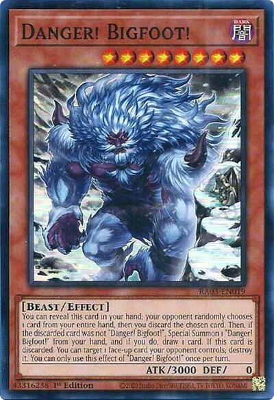Danger! Bigfoot! (Alternate Art) (RA03-EN019) [Quarter Century Bonanza]