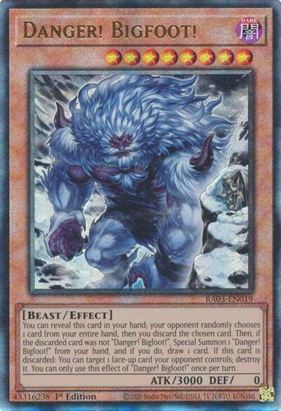Danger! Bigfoot! (Alternate Art) (PUR) (RA03-EN019) [Quarter Century Bonanza]