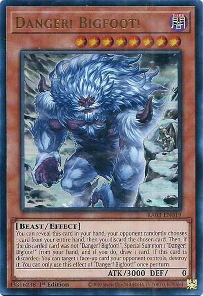 Danger! Bigfoot! (Alternate Art) (UR) (RA03-EN019) [Quarter Century Bonanza]