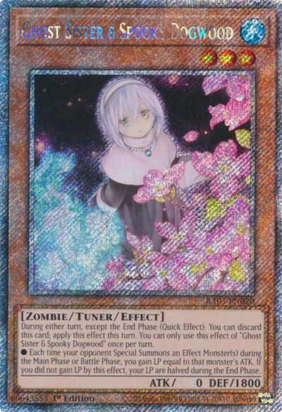 Ghost Sister & Spooky Dogwood (Alternate Art) (Platinum Secret Rare) (RA03-EN020) [Quarter Century Bonanza]