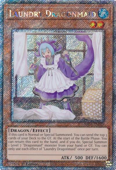 Laundry Dragonmaid (Platinum Secret Rare) (RA03-EN021) [Quarter Century Bonanza]