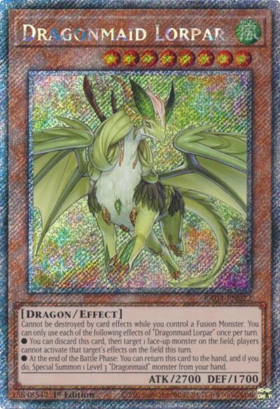 Dragonmaid Lorpar (Platinum Secret Rare) (RA03-EN022) [Quarter Century Bonanza]