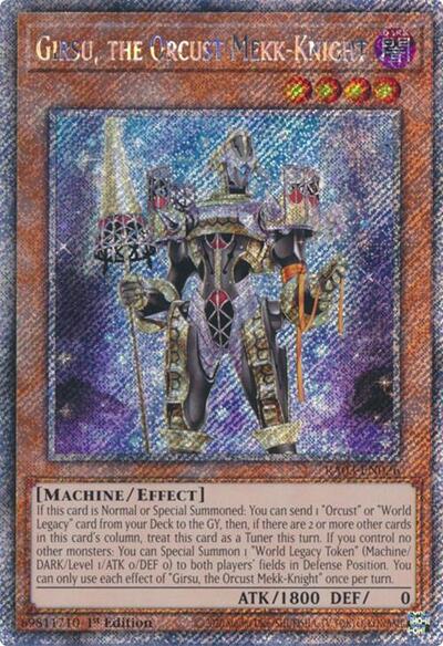 Girsu, the Orcust Mekk-Knight (Platinum Secret Rare) (RA03-EN026) [Quarter Century Bonanza]