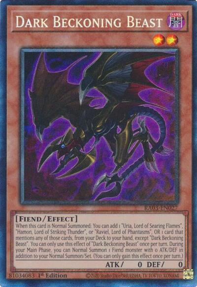 Dark Beckoning Beast (PCR) (RA03-EN027) [Quarter Century Bonanza]