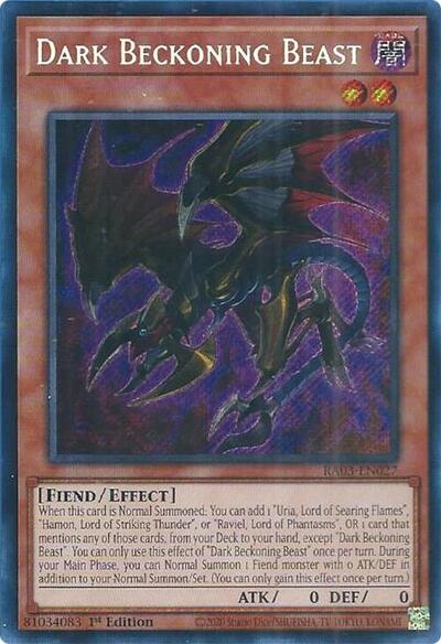 Dark Beckoning Beast (Secret Rare) (RA03-EN027) [Quarter Century Bonanza]