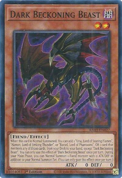 Dark Beckoning Beast (RA03-EN027) [Quarter Century Bonanza]