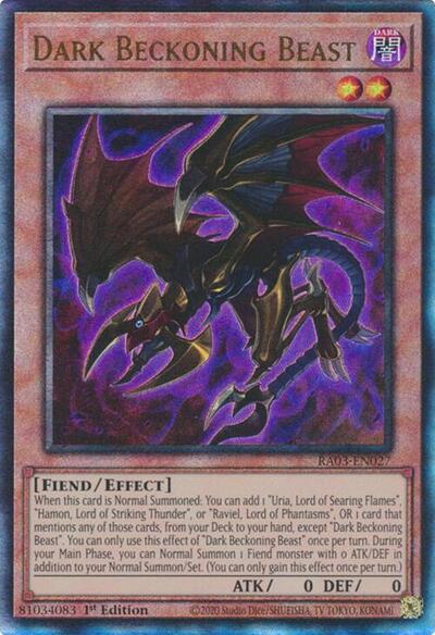 Dark Beckoning Beast (PUR) (RA03-EN027) [Quarter Century Bonanza]