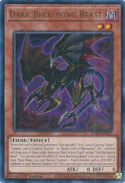 Dark Beckoning Beast (UR) (RA03-EN027) [Quarter Century Bonanza]