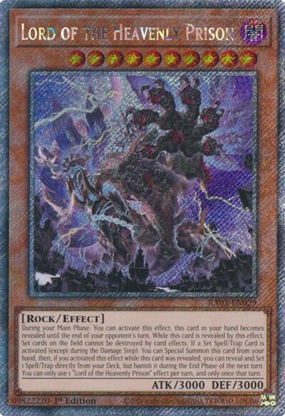 Lord of the Heavenly Prison (Platinum Secret Rare) (RA03-EN029) [Quarter Century Bonanza]