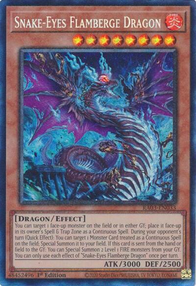 Snake-Eyes Flamberge Dragon (PCR) (RA03-EN033) [Quarter Century Bonanza]