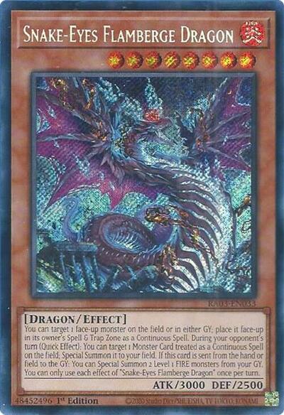Snake-Eyes Flamberge Dragon (Secret Rare) (RA03-EN033) [Quarter Century Bonanza]
